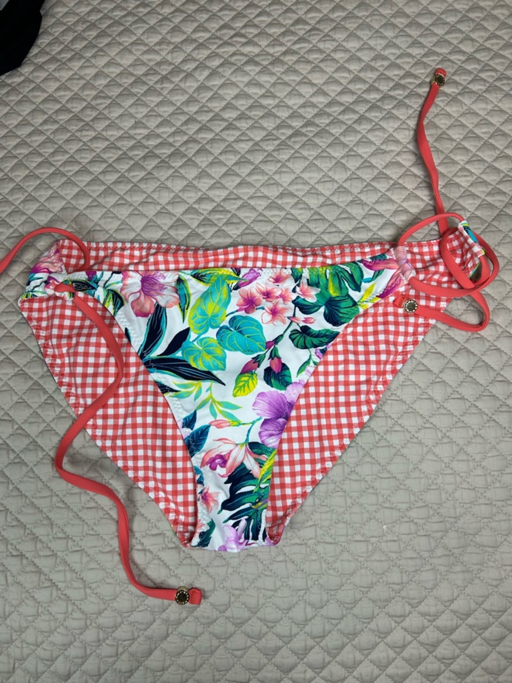 Tommy Bahama Fleur de Flora reversible string bikini bottom - Small - New